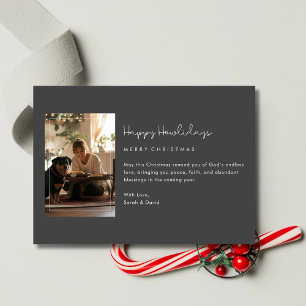 Minimalist Happy Howlidays Pet Dog Christmas Photo Holiday Card