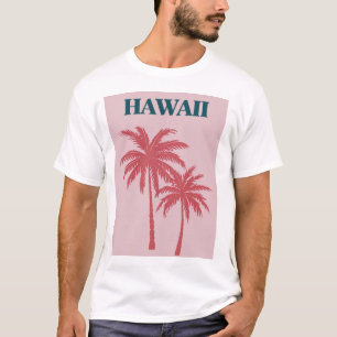 Minimalist Hawaii Palm Trees Poster T-Shirt