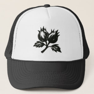 Minimalist Hazelnut – Ink Brush Botanic Design on  Trucker Hat