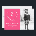 Minimalist Heart Hot Pink Valentine's Day Photo Holiday Card<br><div class="desc">Send love this Valentine's Day with this customisable Happy Valentine's Day photo card. It features a minimalist heart and simple typography. Personalise this minimalist Valentine's Day card by adding your photo,  greeting,  names,  year and messages. This photo Valentine's Day card is perfect for personal and business use.</div>