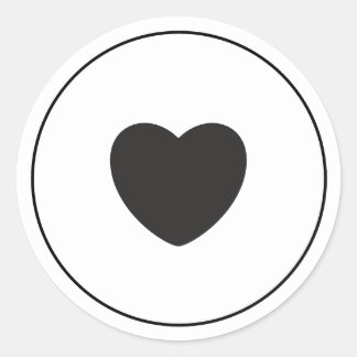 Minimalist Heart Sticker | White