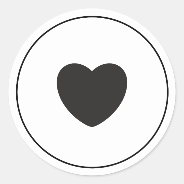 Minimalist Heart Sticker | White (Front)