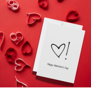 Minimalist Heart Valentine's Day Special Holiday Card