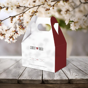 Minimalist Heart Wedding Favour Box