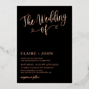 Minimalist Heart Wedding of Invitation