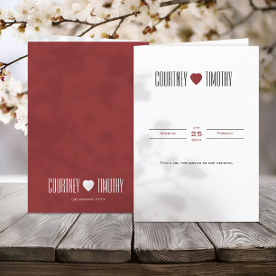 Minimalist Heart Wedding Programme