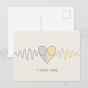Minimalist Heartbeat Valentine’s Day Card Modern