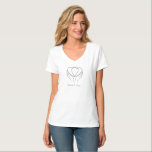 Minimalist Hearts & Hands Line Art T-Shirt<br><div class="desc">Celebrate love with this minimalist fine line art t-shirt. Featuring a modern illustration of intertwined hearts and hands,  this soft and stylish tee is perfect for bridal showers,  honeymoon outfits,  or everyday wear. A timeless gift for modern couples.</div>