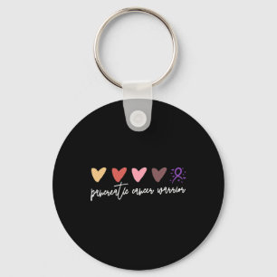 Minimalist Hearts Pancreatic Cancer Warrior Awaren Key Ring