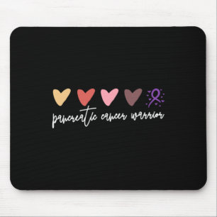 Minimalist Hearts Pancreatic Cancer Warrior Awaren Mouse Pad