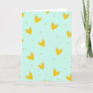 Minimalist Hearts Pattern Card
