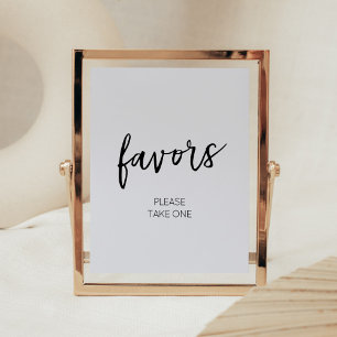 Minimalist Hello Baby Modern Favors Poster
