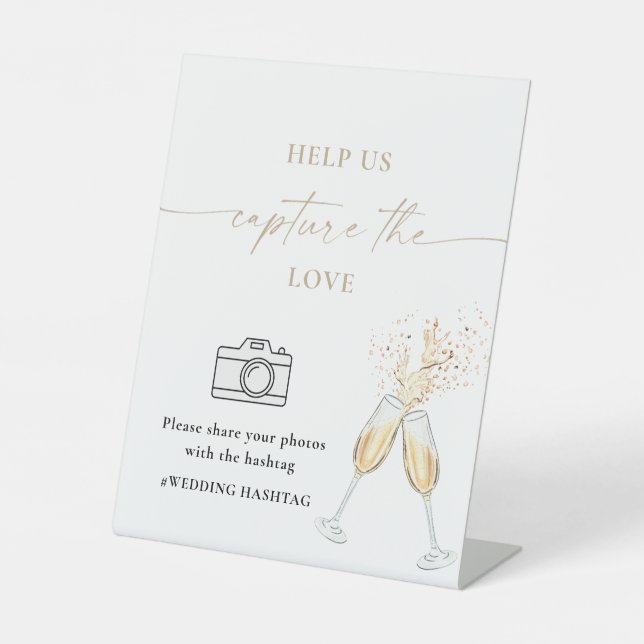 Minimalist Help Us Capture The Love Sign (Front)