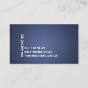 Minimalist High Impact Business Card Blue