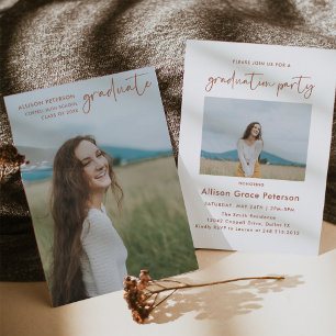 Minimalist High School Graduation Party Invitation