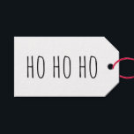 Minimalist HO HO HO Christmas. Cute Modern Holiday Gift Tags<br><div class="desc">Add festive cheer to your holiday presents with this minimalist “HO HO HO” Christmas gift tag. Featuring a clean modern design with cute black lettering on a white background, this tag is perfect for wrapping gifts, stocking stuffers, party favours, and holiday decorations. A stylish choice for Christmas parties, Secret Santa...</div>