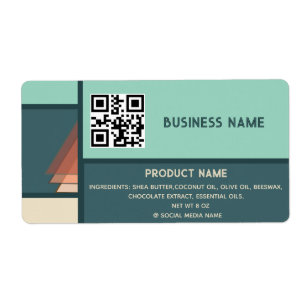Minimalist holiday colour block qr code business