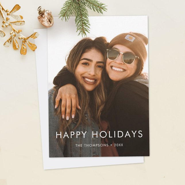 Minimalist Holiday Photo Card (Creator Uploaded)