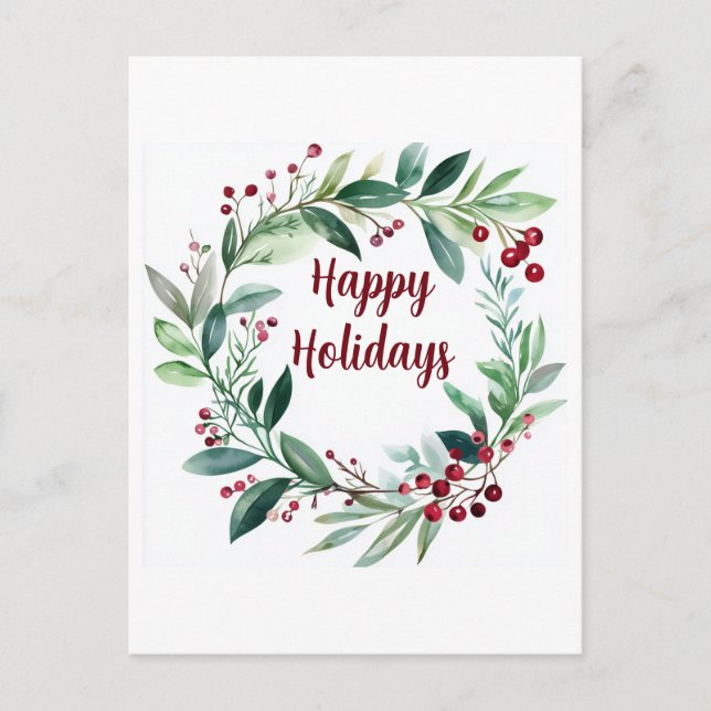 Minimalist Holiday Postcard (Front)