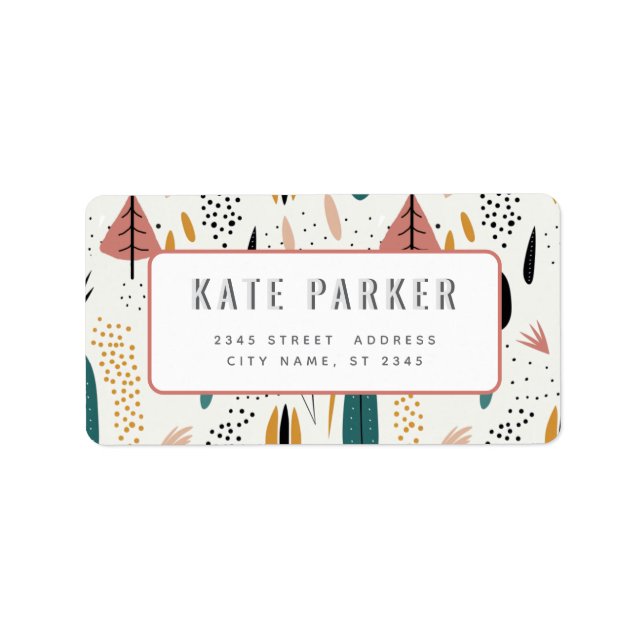 Minimalist holiday trendy simple  label (Front)