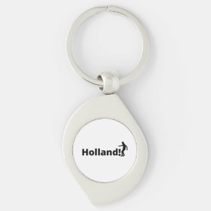 Minimalist Holland Silhouette Athletic Pride Key Ring