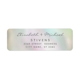 Minimalist holographic script wedding