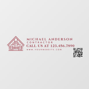 Minimalist Home Building Construction Car Truck QR