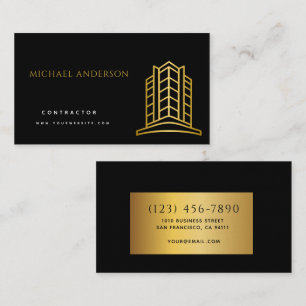 Minimalist Home Building Construction Luxe Busines Business Card