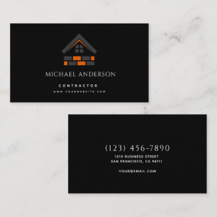 Minimalist Home Building Construction Luxe Busines Business Card