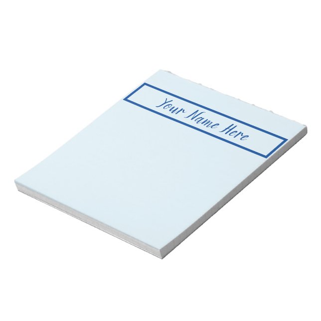 Minimalist home office handy notes navy name text (Rotated)