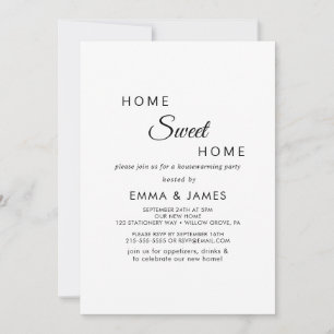Minimalist Home Sweet Home Housewarming Party Invitation