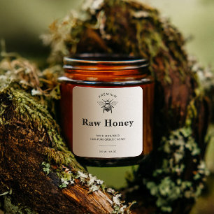 Minimalist Homemade Local Organic Honey Jar Labels