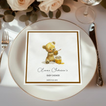 Minimalist Honey Bear Baby Shower