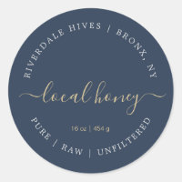 Minimalist Honey Label Pure Raw Local