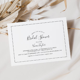 Minimalist Horizontal Bridal Shower Invitation