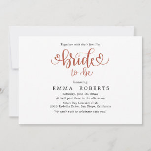 Minimalist Horizontal Bridal Shower Invitation