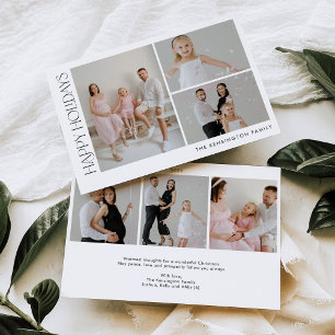 Minimalist Horizontal Christmas Photo Holiday Card