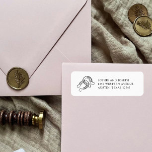 Minimalist Horseshoe   Black and White Wedding