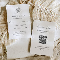 Minimalist Horseshoe Wedding | Meal Choice QR Code