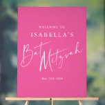 Minimalist Hot Pink Custom Bat Mitzvah Welcome Acrylic Sign<br><div class="desc">Welcome guests in style with this modern pink acrylic Bat Mitzvah sign! Featuring a chic combination of serif and script fonts, this sign adds a sophisticated touch to any celebration. The sleek acrylic material enhances its contemporary look, making it perfect for entrance displays, photo backdrops, or party decor. A beautiful...</div>