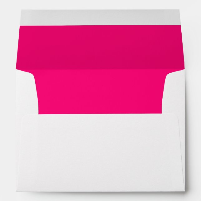 Minimalist hot pink fuchsia solid plain interior envelope (Back (Bottom))