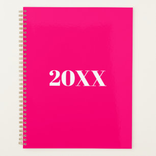 Minimalist hot pink modern typography custom planner