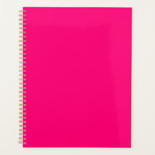 Minimalist hot pink plain solid colour modern planner