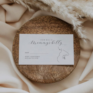 Minimalist How Big Is Mummy’s Belly Ticket Enclosure Card