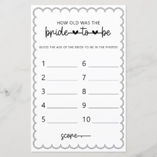 Minimalist How old was the bride shower game