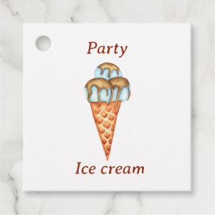 Minimalist Ice cream Party   Favour Tags