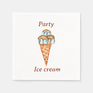Minimalist Ice cream Party    Napkin