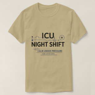 Minimalist ICU Night Shift Nurse Shirt Critical