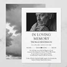 Minimalist In Loving Memory Clouds Photo