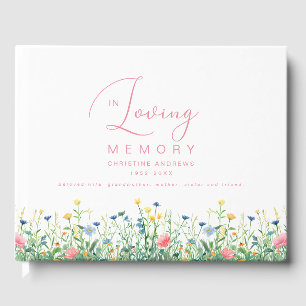 Minimalist In Loving Memory Funeral Guest Book